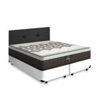 Cama Box + Cabeceira Painel Iris e Colchão de Molas Ensacadas Queen - New York 158cm