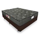 Cama Box Casal 138 Tecido Sintético Marrom com Colchão de Espuma D23 - Prorelax - Sienna 14cmx138cmx188cm