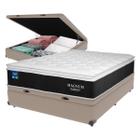 Cama Box Casal Baú Branco Colchão Magnum Plumatex PillowTop