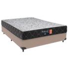 Cama + Box Casal Bege Colchão Orthopedic D33 30cm Comfort Prime 138x188