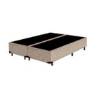 Cama Box Casal Bipartido Recanto do Sono Suede Bege 40x138x188