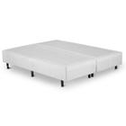 Cama Box CASAL Bipartido Universal Cosmopolita Branco - 138x188