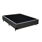 Cama Box Casal Blindado Extremo Reforçado Principe das Camas Sintético Cinza 138x188x40