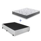 Cama Box Casal Branco com Colchão Mola Ensacada