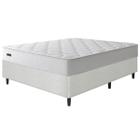 Cama Box Casal Branco e Colchão Attractive M. Ensacadas Umaflex