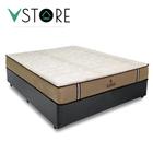 Cama Box Casal Bravus + Colchão Madrid D33 Mola Ensacada 138x188x66cm Várias Cores - Vstore - V-STORE