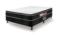 Cama Box Casal Castor Black e White Air One Face D33 138x188x50 + Box Castor Preto