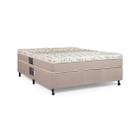 Cama Box Casal Castor Class Pocket 138x188x52 + Box Castor Bege