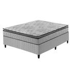 Cama Box Casal Cinza + Colchão Ortopédico Espuma D33 Pillow Top Hanover One 138x188x59cm