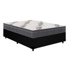 Cama Box Casal: Colchão Anatômico Ortobom D33/EP Airtech 100 + Base CRC Courano Black(138x188)