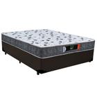 Cama Box Casal + Colchão Casal Ortopédico Resistente Pró D28 Prime Colchões 48x138x188 Marrom