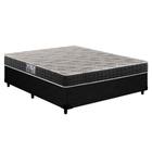 Cama Box Casal: Colchão Espuma Anjos Querubim+Base Courano Black(138x188)