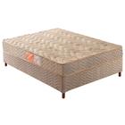 Cama Box Casal: Colchão Espuma D33 Paropas Pasquale + Base CRC Rústico Clean(138x188)