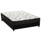 Cama Box Casal: Colchão Espuma D45 Ortobom Light + Base CRC Suede Black(138x188)