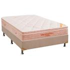 Cama Box Casal: Colchão Espuma Ortobom Apollo Viscomemory Bamboo + Box Courano Clean(138x188)