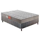 Cama Box Casal: Colchão Espuma Paropas D45 Pasquale + Base CRC Suede Gray(138x188)