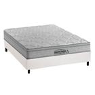 Cama Box Casal: Colchão Espuma Probel D40 Guarda Costas Premium Hiper Firme + Base CRC Courano White(138x188)