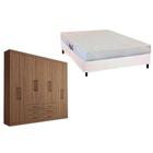 Cama Box Casal + Colchão Frontier Herval + Guarda Roupa Master 8.6 Demolição - Santos Andirá