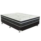 Cama Box Casal: Colchão Molas Bonnel Orthoflex Venezia + Base CRC Suede Black(138x188)