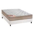 Cama Box Casal: Colchão Molas Castor Bonnel Revolution + Base CRC Courano Branco(138x188)