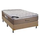 Cama Box Casal: Colchão Molas Ensacadas Luckspuma MasterPocket Platinum New + Base CRC Suede Bege(138x188)