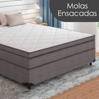 Cama Box Casal + Colchão Molas Ensacadas Pergola Europillow 138x188x63cm