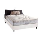 Cama Box Casal: Colchão Molas Herval Maxspring American + Base CRC Courano Branco(138x188)