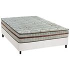 Cama Box Casal: Colchão Molas MasterPocket Ensacadas Anjos Classic + Base CRC Courano Branco(138x188)