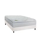 Cama Box Casal: Colchão Molas MasterPocket Ensacadas Luckspuma Maxi Dream + Base CRC Suede White(138x188)