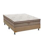 Cama Box Casal: Colchão Molas SuperPocket Ensacadas Ortobom  Celebrita + Base CRC Suede Bege(138x188)