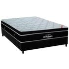 Cama Box Casal: Colchão Molas SuperPocket Ensacadas Ortobom Elegant + Base CRC Suede Black (138x188)