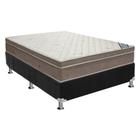 Cama Box Casal: Colchão Molas SuperPocket Ensacadas Ortobom Light Saúde + Base CRC Suede Black(138x188)