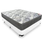 Cama Box Casal + Colchão Ortobom Molas Ensacadas ISO SuperPocket 138x188x67 Branco