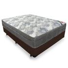 Cama Box Casal + Colchão Ortobom Molas Ensacadas ISO SuperPocket 138x188x67 Marrom