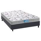 Cama Box Casal: Colchão Ortopédico Probel D45/EP Guarda Costas Próextreme Double Face + Base CRC Suede Gray(138x188)