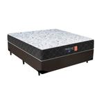 Cama Box Casal + Colchão Semi Ortopédico Extra Firme Espuma D33 Comfort Prime 72x138x188 Marrom