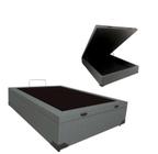 Cama Box Casal com Baú Sintético Cinza, Blindado RC