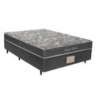 Cama Box Casal Conjugada Herval Oregon Black, Molas Bonnel, 138 cm