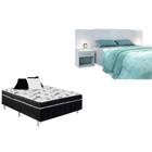 Cama Box Casal Conjugada Ortopédico + Cabeceira Plus Branco