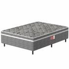 Cama box casal conjugada Probel Pelmex ortopédica D28 Active altura de 55 cm cinza