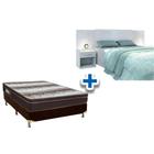 Cama Box Casal CRC + Colchão Ortopédico Light Ortobom + Cabeceira Plus Branco