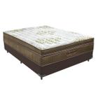 Cama Box Casal Marrom e Colchão Gold Ultragel Molas ensacadas Ortobom