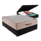 Cama Box Casal Ortobom com Baú Airtech Spring Pocket - Preto 138x188