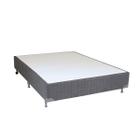 Cama Box Casal Simples Mega Colchões Suede Cinza - 138x188