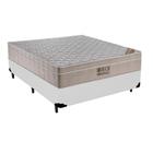 Cama Box Casal Sintético + Colchão Molas Ensacadas AirTech SpringPocket Ortobom 65x138x188