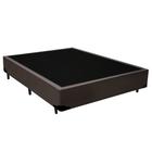 Cama Box Casal Starflex Sintético Marrom 138x188x42