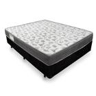 Cama Box Casal Suede + Colchão De Espuma D33 - Sereneprime - 138cm Preto