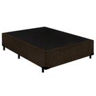 Cama Box Casal Suede SerenePrime Marrom 138x188x40