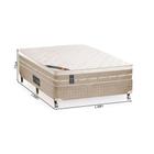 Cama box + Colchão Casal Castor Premium Tecnopedic One face Bege 138 x 188 x 70