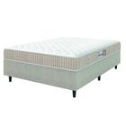 Cama Box Colchão Casal Espuma D33 New Millenium 138x188x57cm Branco / Bege Hellen - Suporta até 120kg por Pessoa